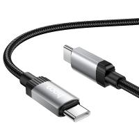 Кабель USB-C HOCO X117 Star Type-C - Type-C, 3A, 60W, 1 м, черный