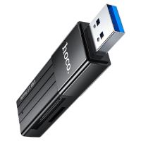 Переходник/Адаптер HOCO HB20 Mindful 2 в 1 USB3.0 (m) - TF/SD, черный