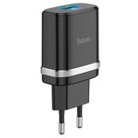 Сетевое зарядное устройство HOCO C12Q Smart 1xUSB, 3A, 18W, черный