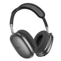 Беспроводные наушники накладные HOCO W55 Plus, Bluetooth, серый металлик оптом Беспроводные наушники накладные HOCO W55 Plus, Bluetooth, серый металлик