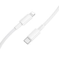 Кабель USB-C BOROFONE BX117 Source Type-C - Lightning, 27W, 1 м, белый