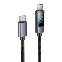 Кабель USB-C HOCO X112 Favor Type-C - Type-C, 3A, 60W, 1 м, черный
