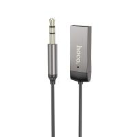 Переходник/Адаптер HOCO E78 Benefit Jack 3.5 (m) - USB (f), 1.2 м, черный+серый металлик оптом Переходник/Адаптер HOCO E78 Benefit Jack 3.5 (m) - USB (f), 1.2 м, черный+серый металлик