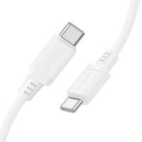 Кабель USB-C BOROFONE BX115 Lotto Type-C - Type-C, 3A, 60W, 1 м, белый