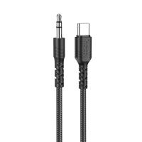 Аудиокабель HOCO UPA17 AUX Jack 3,5 (m) - Type-C (m), 1 м, черный