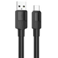 Кабель USB HOCO X84 Solid USB - Type-C, 3A, 1 м, черный