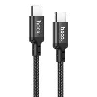 Кабель USB-C HOCO X14 Double speed Type-C - Type-C, 3A, 60W, 1 м, черный