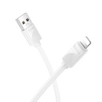 Кабель USB HOCO X114 Energy USB - Lightning, 2.4А, 1 м, белый