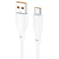 Кабель USB HOCO X93 Force USB - Type-C, 6A, 100W, 1 м, белый