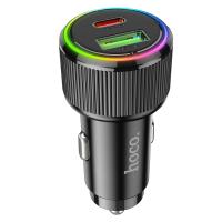 Автомобильное зарядное устройство HOCO NZ14A Guerrero, 1xUSB + 1xUSB-C, 38W, черный оптом Автомобильное зарядное устройство HOCO NZ14A Guerrero, 1xUSB + 1xUSB-C, 38W, черный