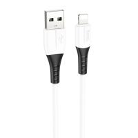 Кабель USB HOCO X82 Silicone USB - Lightning, 2.4А, 1 м, белый