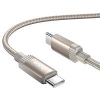 Кабель USB-C HOCO X117 Star Type-C - Type-C, 3A, 60W, 1 м, золотой