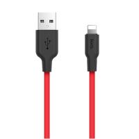 Кабель USB HOCO X21 Silicone USB - Lightning, 2А, 1 м, красный+черный