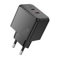 Сетевое зарядное устройство HOCO CS16A Wish 1xUSB-C + 1x Lightning, 20W, черный оптом Сетевое зарядное устройство HOCO CS16A Wish 1xUSB-C + 1x Lightning, 20W, черный