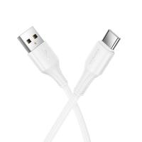 Кабель USB HOCO X120 Beneficio USB - Type-C, 3A, 1 м, белый