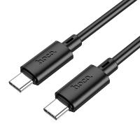Кабель USB-C HOCO X88 Gratified Type-C - Type-C, 3A, 60W, 2 м, черный