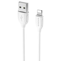 Кабель USB BOROFONE BX19 Benefit USB - Lightning, 1.3А, 1 м, белый