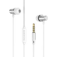 Проводные наушники BOROFONE BM29 Gratified, Jack 3.5mm, 1.2 м, серебристый