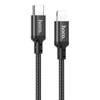 Кабель USB-C HOCO X14 Double speed Type-C - Lightning, 3A, 20W, 3 м, черный