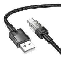 Кабель USB HOCO U129 Spirit USB - Type-C, 3A, 1.2 м, черный
