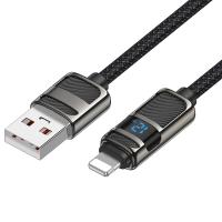 Кабель USB HOCO U137 Line USB - Lightning, 2.4А, 12W, 1.2 м, черный