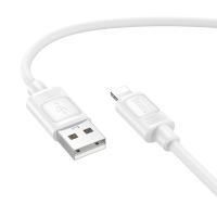 Кабель USB HOCO X122 Benefit USB - Lightning, 2.4А, 1 м, белый