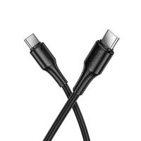 Кабель USB-C HOCO X120 Beneficio Type-C - Type-C, 3A, 60W, 1 м, черный