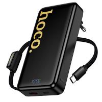 Портативный аккумулятор HOCO Q45 Worrier, встроенный кабель Type-C, 22.5W, 10000 мА⋅ч, белый