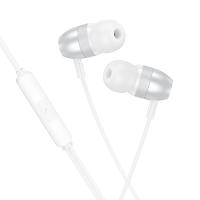 Проводные наушники BOROFONE BM95 Excepcional, Jack 3.5mm, 1.2 м, серебристый