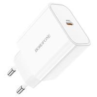 Сетевое зарядное устройство BOROFONE BA57A Easy Speed 1xUSB-C, 3.0A, 20W, белый