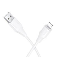 Кабель USB HOCO X124 Bien USB - Lightning, 2.4А, 1 м, белый