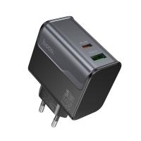Сетевое зарядное устройство HOCO CS74A Star 1xUSB + 1xUSB-C, 45W, черный оптом Сетевое зарядное устройство HOCO CS74A Star 1xUSB + 1xUSB-C, 45W, черный