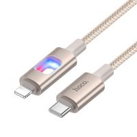 Кабель USB-C HOCO U144 Charging Type-C - Lightning, 27W, 1.2 м, золотой