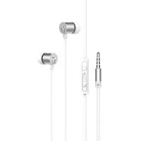 Проводные наушники HOCO M63 Ancient sound, Jack 3.5mm, 1.2 м, серебристый