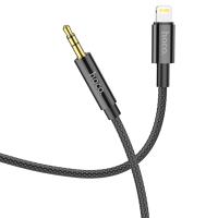 Аудиокабель HOCO UPA19 AUX Jack 3,5 (m) - Lightning (m), 1 м, черный
