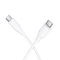 Кабель USB-C HOCO X124 Bien Type-C - Type-C, 3A, 60W, 1 м, белый