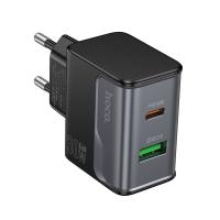 Сетевое зарядное устройство HOCO CS73A Star 1xUSB + 1xUSB-C, 3A, 30W, черный оптом Сетевое зарядное устройство HOCO CS73A Star 1xUSB + 1xUSB-C, 3A, 30W, черный