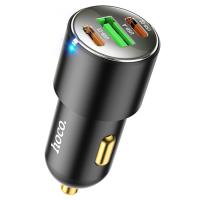 Автомобильное зарядное устройство HOCO NZ6, 1xUSB + 2xUSB-C, 45W, черный