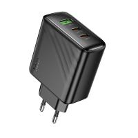 Сетевое зарядное устройство HOCO CS26A Article 1xUSB + 2xUSB-C, 3A, 45W, черный оптом Сетевое зарядное устройство HOCO CS26A Article 1xUSB + 2xUSB-C, 3A, 45W, черный