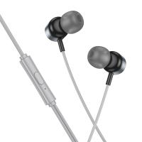 Проводные наушники HOCO M122 Power, Jack 3.5mm, 1.2 м, серый металлик
