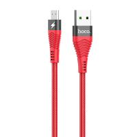 Кабель USB HOCO U53 4A Flash USB - MicroUSB, 4А, 1.2 м, красный