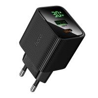 Сетевое зарядное устройство HOCO CS84A Excellent 1xUSB + 1xUSB-C, 3A, 30W, черный оптом Сетевое зарядное устройство HOCO CS84A Excellent 1xUSB + 1xUSB-C, 3A, 30W, черный