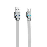 Кабель USB HOCO U14 Steel man USB - MicroUSB, 2.4А, 1.2 м, серый