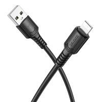 Кабель USB BOROFONE BX116 Certain USB - Lightning, 2.4А, 1 м, черный