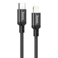 Кабель USB-C HOCO X14 Double speed Type-C - Lightning, 3A, 20W, 1 м, черный