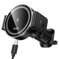 Автомобильный держатель HOCO HW35 Power, магнитный с беспроводной зарядкой, 15W, на воздуховод, черный оптом Автомобильный держатель HOCO HW35 Power, магнитный с беспроводной зарядкой, 15W, на воздуховод, черный