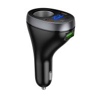 Автомобильное зарядное устройство HOCO Z61A Correct, 1xUSB + 2xUSB-C + 1 прикуриватель, 60W, черный оптом Автомобильное зарядное устройство HOCO Z61A Correct, 1xUSB + 2xUSB-C + 1 прикуриватель, 60W, черный