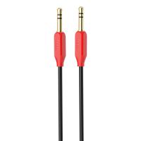 Аудиокабель HOCO UPA11 AUX Jack 3,5 (m) - Jack 3,5 (m), 1 м, черный+красный