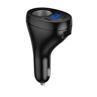 Автомобильное зарядное устройство HOCO Z61 Correct, 1xUSB + 2xUSB-C + 1 прикуриватель, 3.4A, 17W, черный оптом Автомобильное зарядное устройство HOCO Z61 Correct, 1xUSB + 2xUSB-C + 1 прикуриватель, 3.4A, 17W, черный