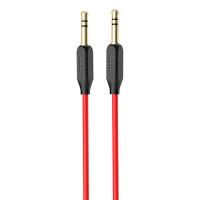 Аудиокабель HOCO UPA11 AUX Jack 3,5 (m) - Jack 3,5 (m), 1 м, красный+черный